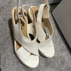 White Wedge Sandals